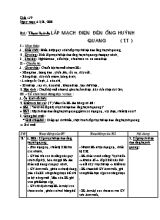 Giáo án Công nghệ 9 tiết 19 Thực hành Lắp mạch điện đèn ống huỳnh quang (t.t)